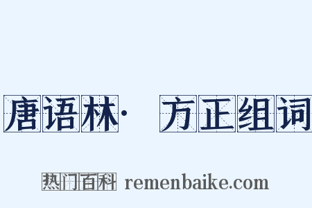 唐语林·方正组词是什么意思的图片
